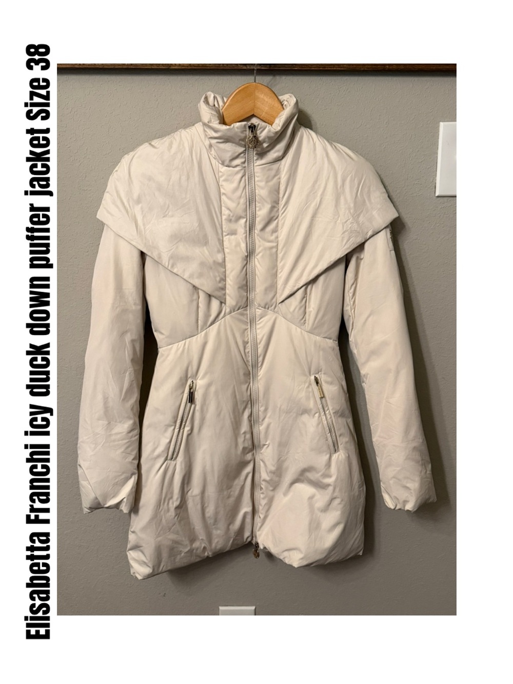 Elisabetta Franchi icy duck down puffer jacket Size 38